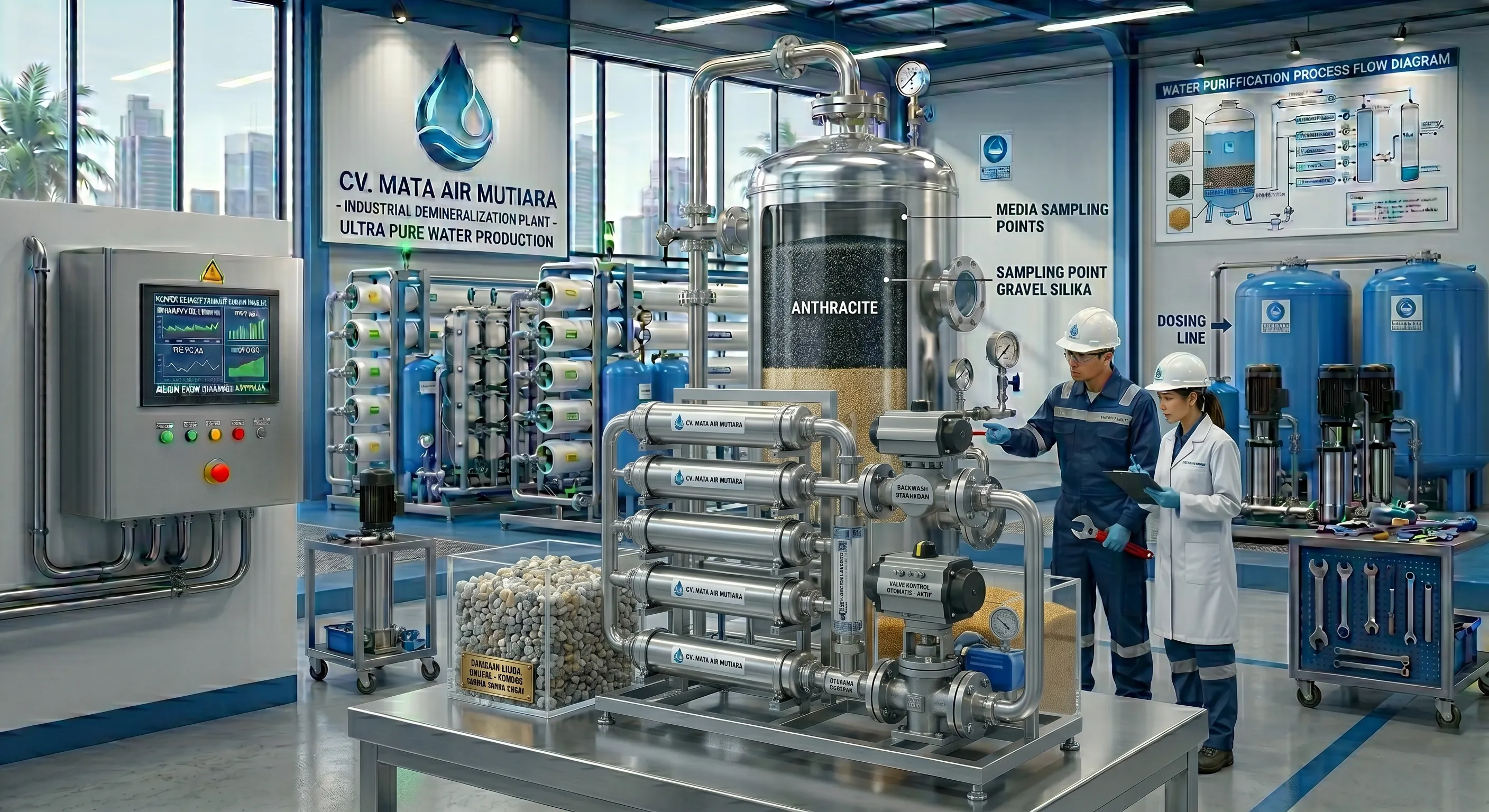 Control Valve & Housing Filter | Komponen Filtrasi Water Treatment Industri | CV. Mata Air Mutiara